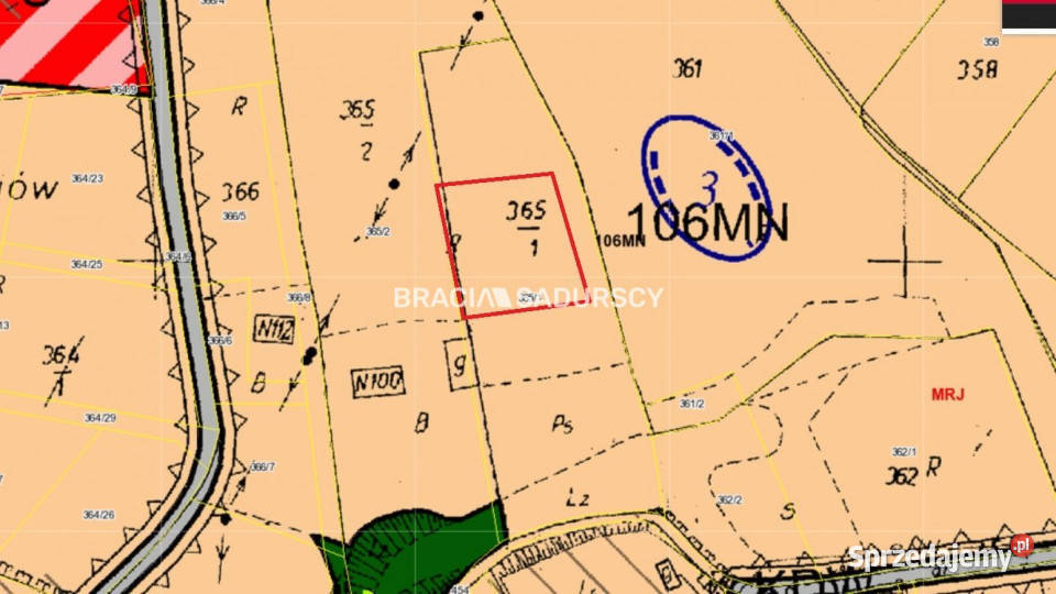 sprzedaży działki 1145m2 Grajów małopolskie