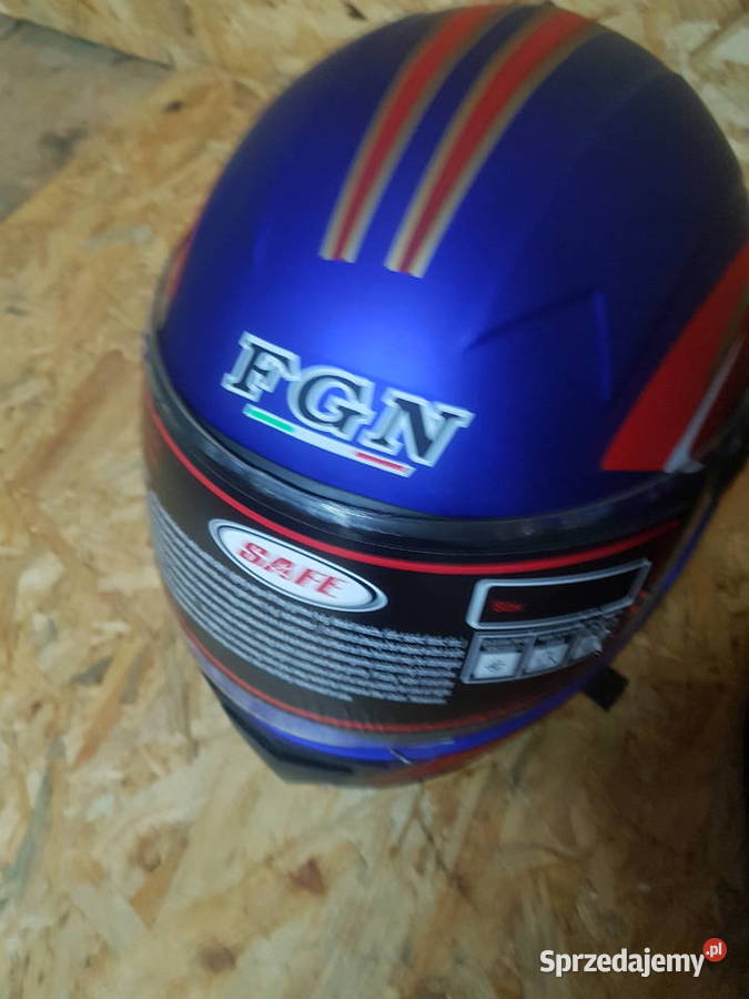KASK MOTOCYKLOWY pojedyncza SZYBA FGN Głogowa