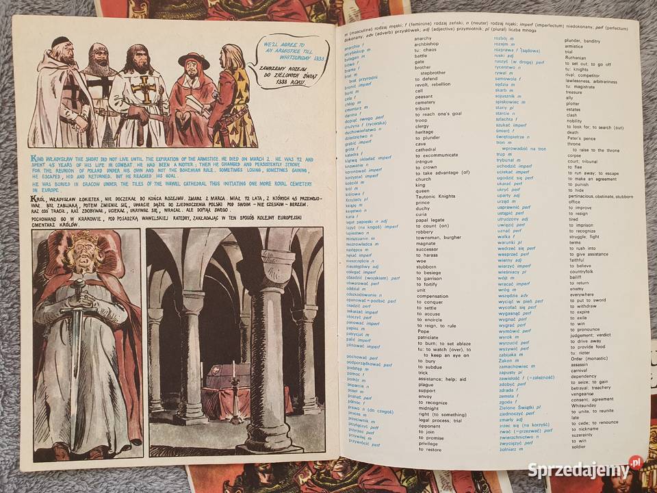 Władysław Łokietek zestaw 4 komiksów rózne Polskie Gdynia
