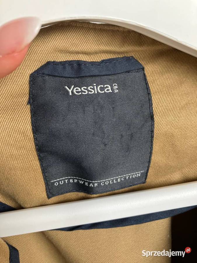 Nowy płaszcz trencz piaskowy Yessica CA wiązany podkarpackie