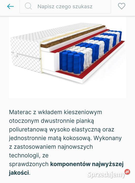 Materac 160x200 lubelskie Lublin