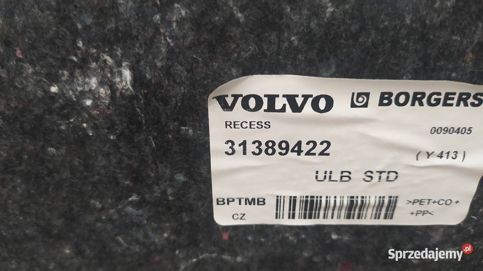 Półka dolna podłoga wnęka Volvo XC60 Części samochodowe Łódź