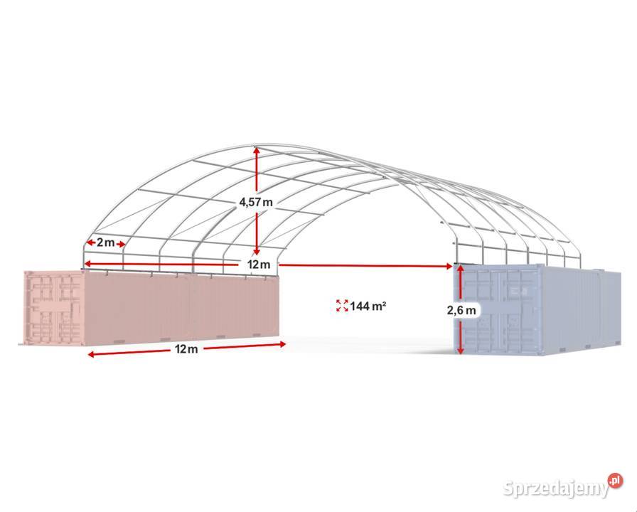 12x12m Namiot ZADASZENIE do kontenerów WIATA Ostrowiec Świętokrzyski