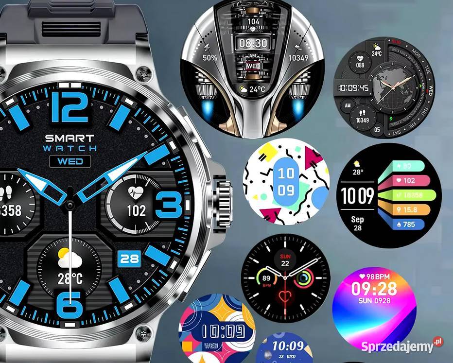 SmartWatch Inteligentny V69 185 calowy okrągły wielkopolskie Poznań
