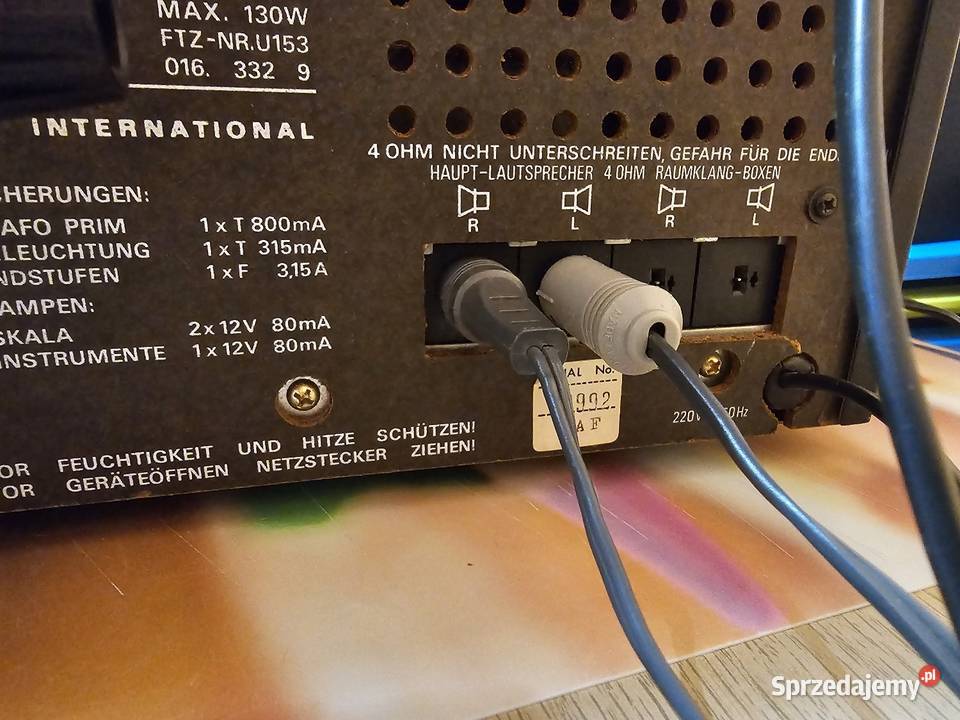 Zestaw hifi iniversum amplituner VT 23016M deck Ludwinowo