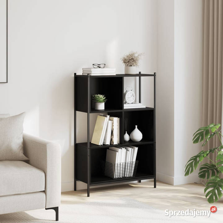 Regał czarny 72x28x109 materiał drewnopochodny Warszawa
