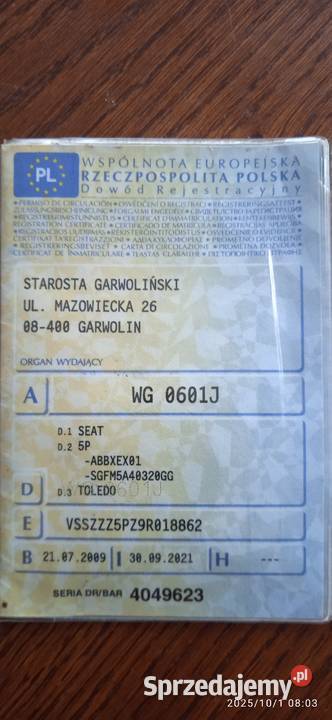 Seat Toledo 3 krajowy Sobienie-Jeziory