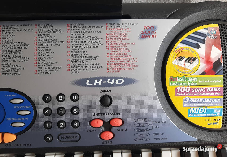 Keyboard CASIO LK40 podświetlane klawisze dolnośląskie