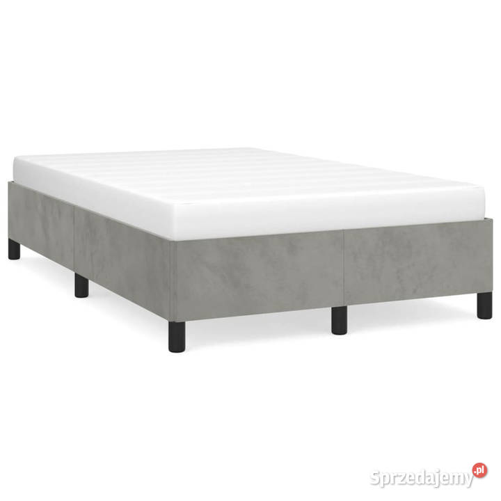Rama łóżka jasnoszara aksamitna 120x190 WM379528 mazowieckie