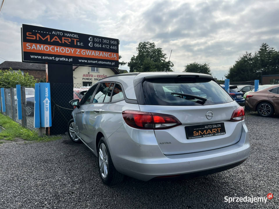 Opel Astra Android Auto Salon FV 23 1Rej 2021 srebrny Rydułtowy sprzedam