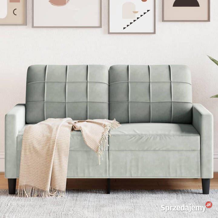 Sofa 2osobowa jasnoszara 120 tapicerowana Warszawa