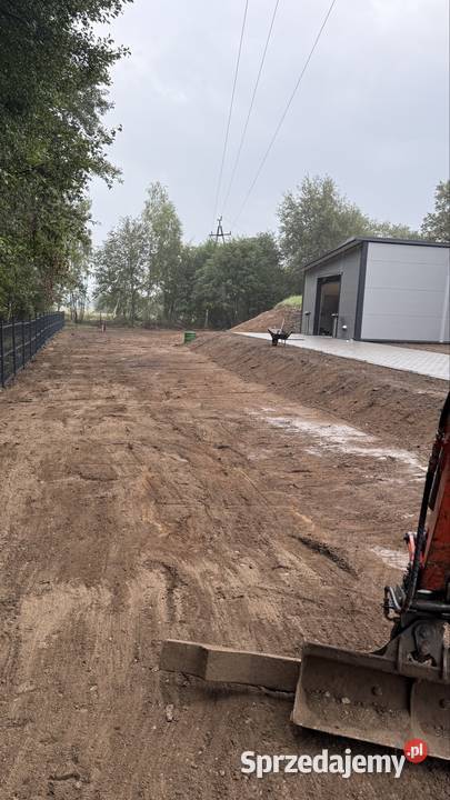 Minikoparka przyłącza wodno kanalizacyjne wielkopolskie Piła prace ogrodowe