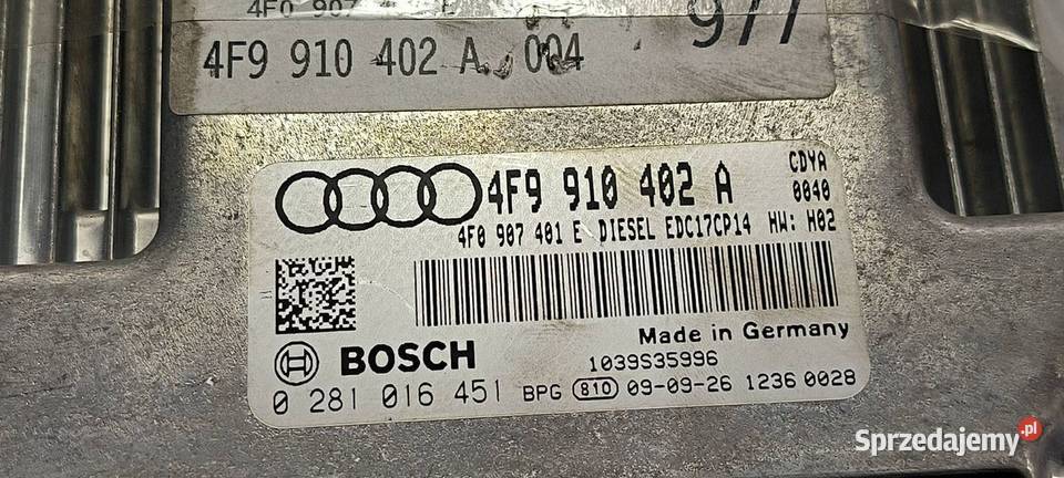 KOMPUTER AUDI A6 C6 4F9910402A osobowe kujawsko-pomorskie
