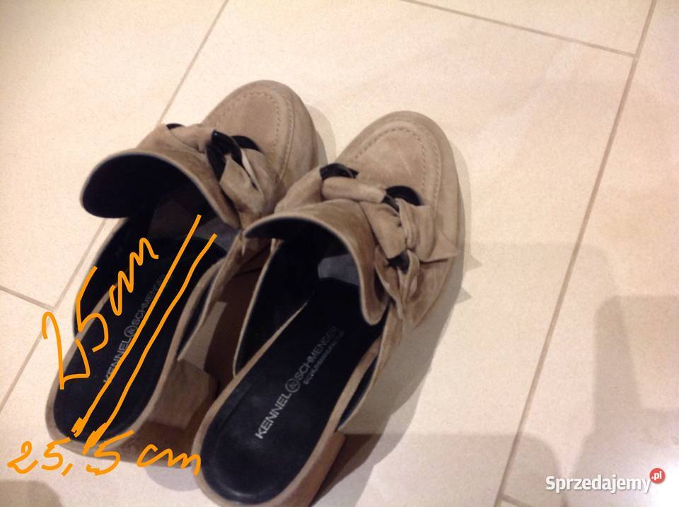 Klapki Skórzane na Platformie KENNELSCHMENGER r Nowa Sól