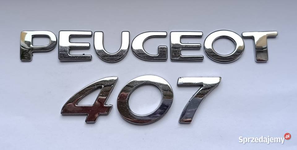 Napis emblemat Peugeot 407 sedan 0408r kujawsko-pomorskie Lipno sprzedam