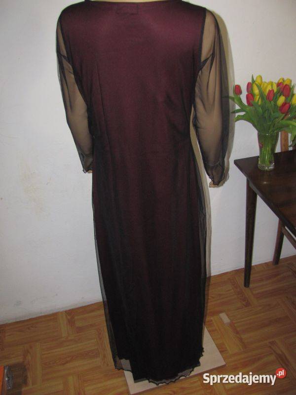 sukienka z siateczką czarną bordowa B YOUNG r M czarny Spódnice i sukienki Zamość