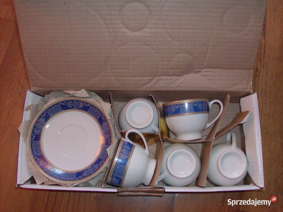 KOMPLET FILIŻANEK DO KAWY HERBATY 5 NOWY biały Warszawa sprzedam