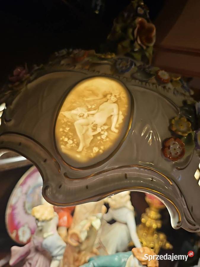 Antyk Lampa Porcelanowa Von Shierholz 60 Antyki, Sztuka, Kolekcje Łańcut