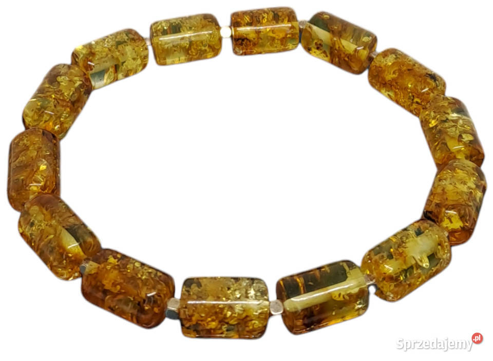 Bransoletka z bursztynu bursztyn bałtycki wałki Warszawa