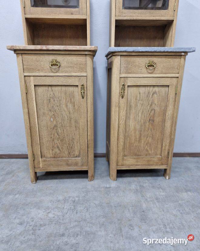 Komplet Dębowych Szafek Nocnych z Początku XX Marki sprzedam