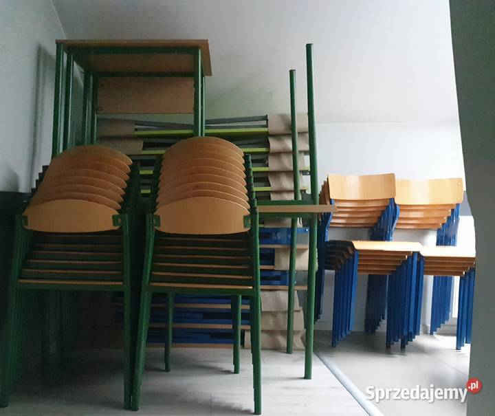 Ławki dwuosobowe do nauki w grupach 50cm mazowieckie Sokołów Podlaski sprzedam
