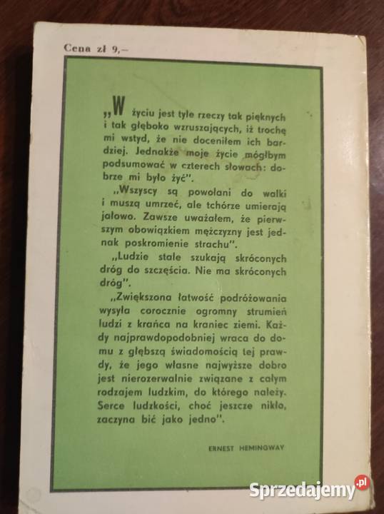 Książka Zielone Wzgórza Afryki Ernest Hemingway Rok wydania 0 świętokrzyskie Kielce