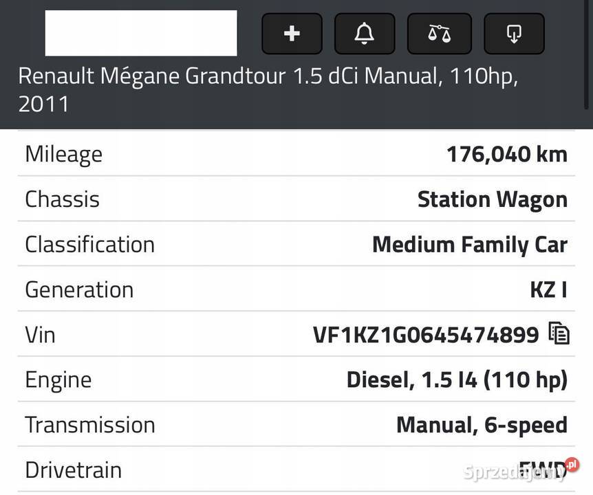 SILNIK K9K836 Renault Megane III Scenic III 15 osobowe Chełm sprzedam