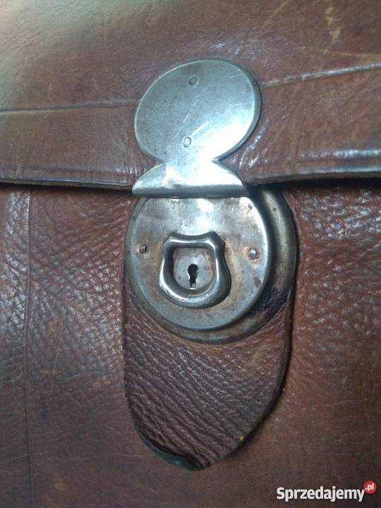 stara teczka skórzana z czasów dawnego PRL albo Warszawa