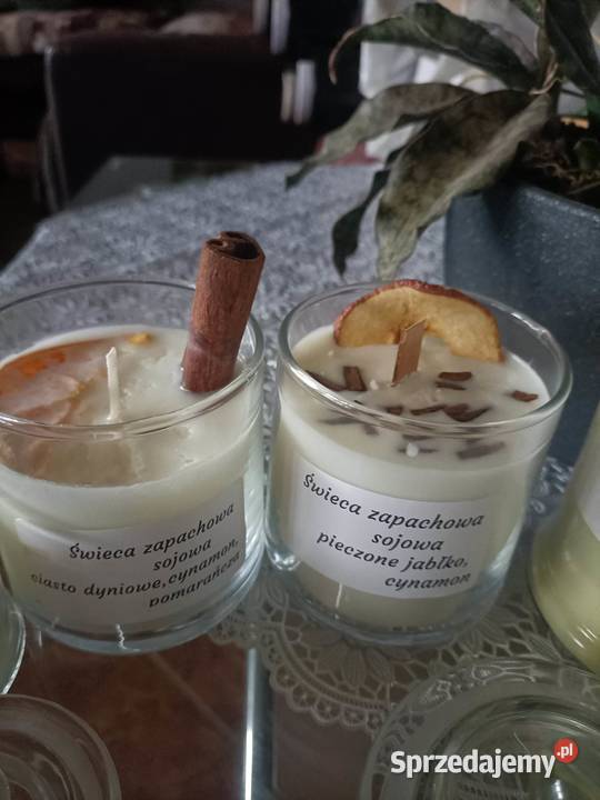 Świeca zapachowa sojowa 100 ekologiczna 200ml biały Kąkolewo