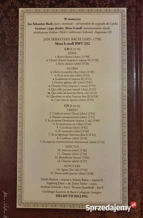 Jan Sebastian Bach Dzieła wszystkie Msza hmoll Wrocław