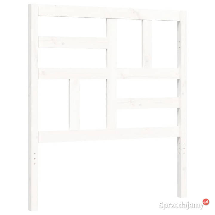 Rama łóżka z wezgłowiem biała lite drewno 90x200 Warszawa