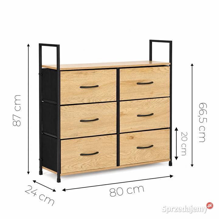 Komoda z 6 szufladami materiałowymi opolskie