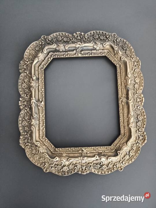 Stara ramka mosiężna przełom XIX XX wieku ok