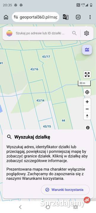 Sprzedam działkę rolno 1 ha 18 ar 120m Załuski