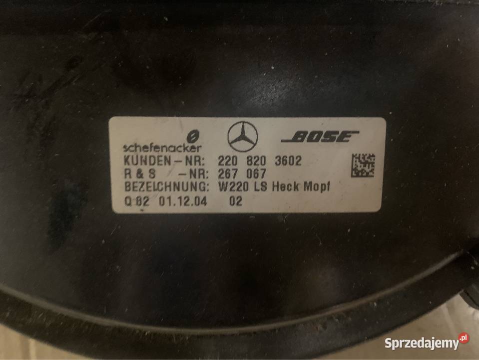 Subwoofer bose 2208203602 mercedes s w220 lift Części zachodniopomorskie Szczecin