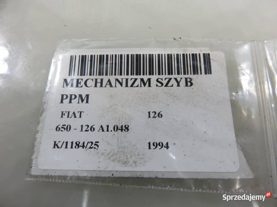 PODNOŚNIK SZYBY PRAWY PRZEDNI FIAT 126 osobowe