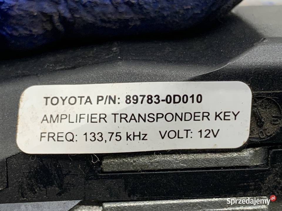 STACYJKA TOYOTA YARIS I 897830D010 10 65 9905