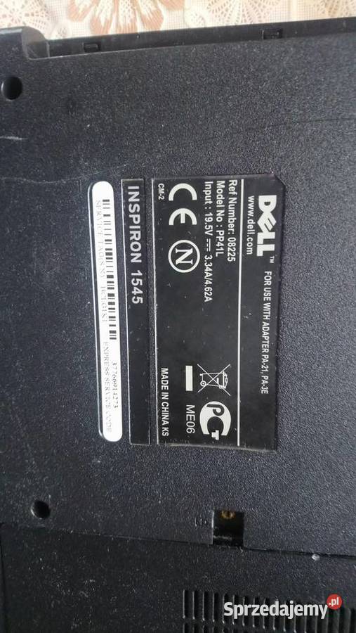Dell inspiron 1545części płyta główna obudowy Intel Core 2 Duo łódzkie Grodzisk