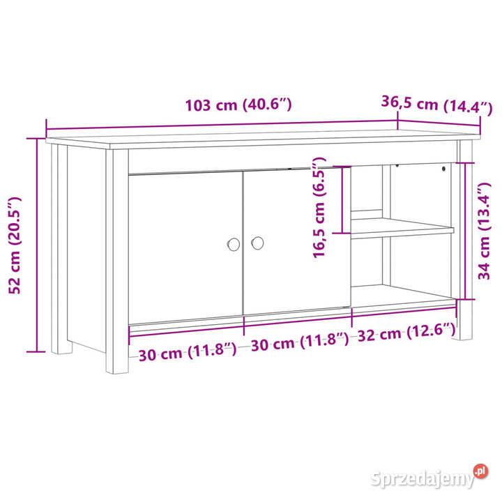 Szafka pod telewizor 103x365x52 lite drewno Warszawa sprzedam