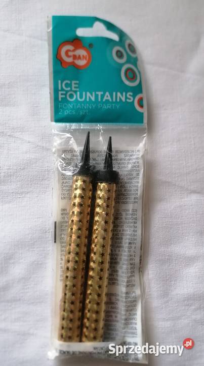 Fontanny tortowe 2 sztuki złote15Świece Łódź