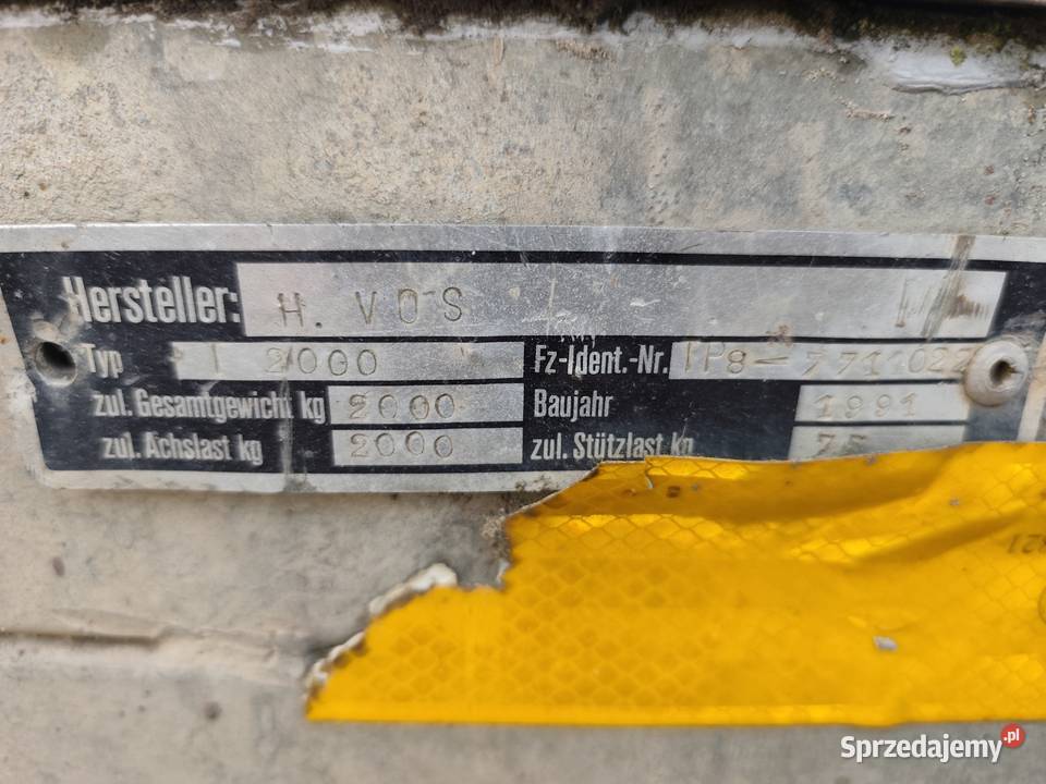 Przyczepa Dwuosiowa DMC 2000450x200Burty Wodzisław