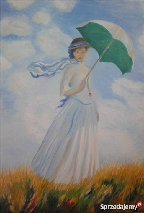 Obraz olejny kobieta z parasolką Claude Monet Konin
