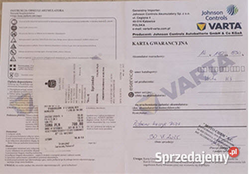 Akumulator Varta 12V 100Ah 830A Gwarancja osobowe Wrocław