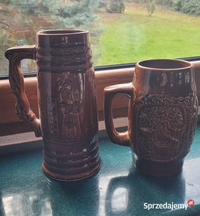 Siedzisko metalowe stare pokale szkło Luboradz