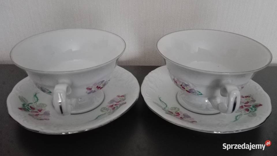 Filiżanki Fryderyka 2 stara porcelana Wałbrzych Porcelana i szkło
