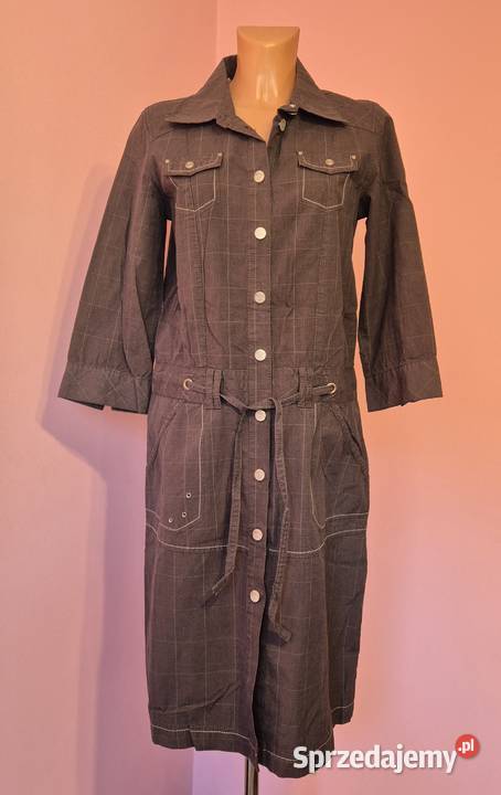 Sukienka koszulowa w kratę