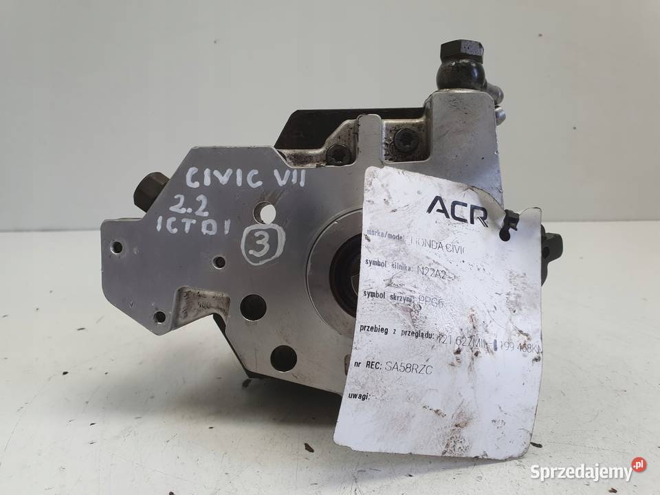 Honda Civic VIII 22 iCTDI POMPA WTRYSKOWA paliwa osobowe Motoryzacja Rudka