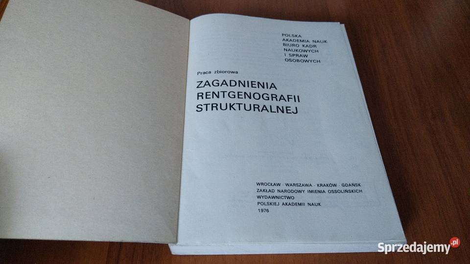 Zagadnienia rentgenografii strukturalnej Gdańsk