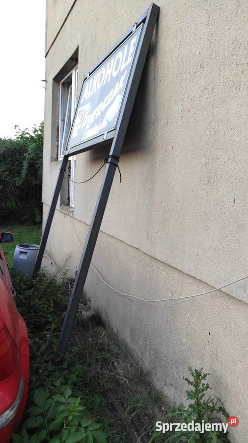 Reklama na stelażu metalowym