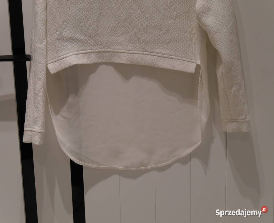 Bershka bluzeczka dłuższy tiulowy tył 36 S Inny materiał Wrocław